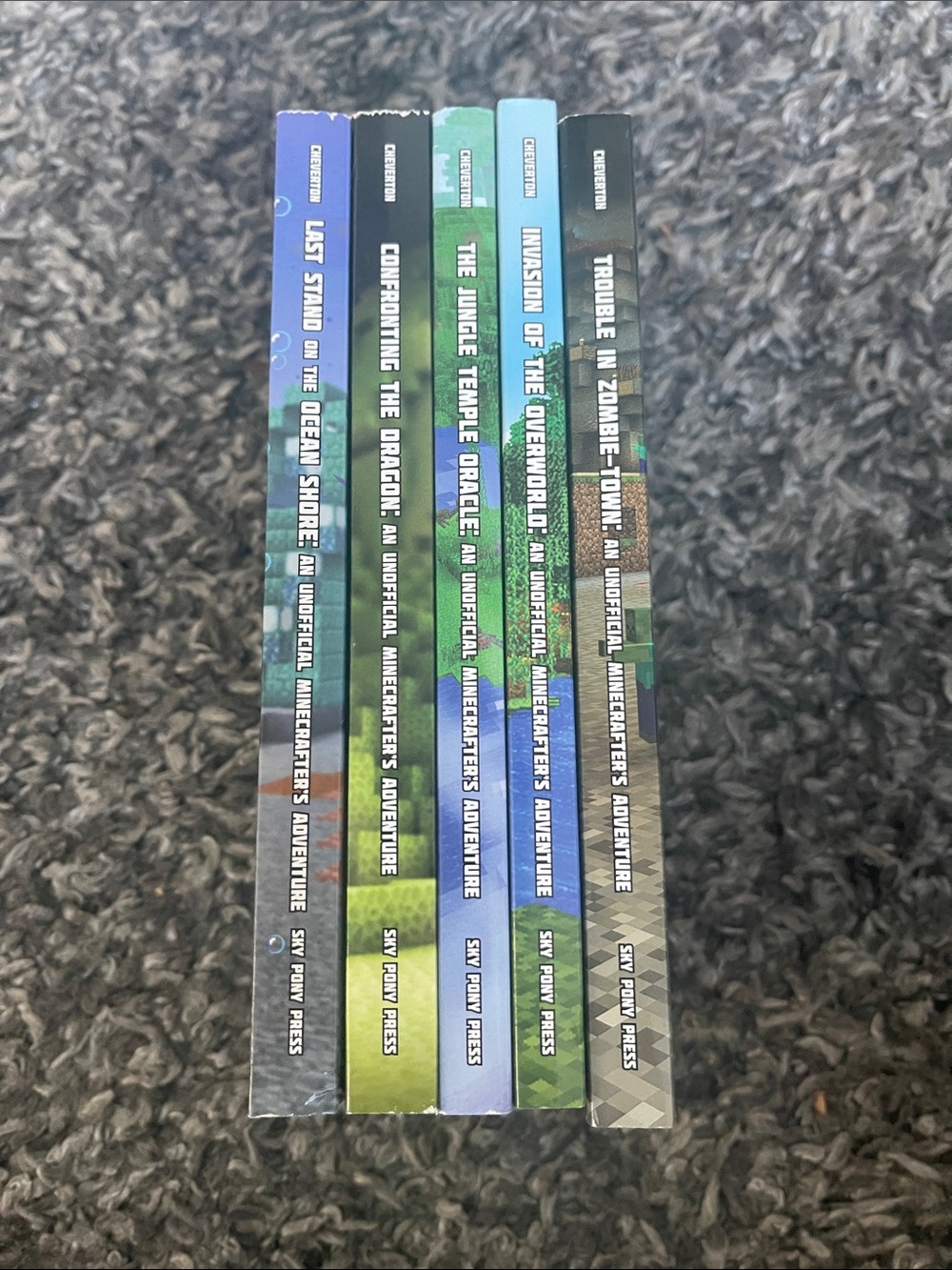 Minecraft-Themed Adventure Book Set - Green, Blue & Black Spines